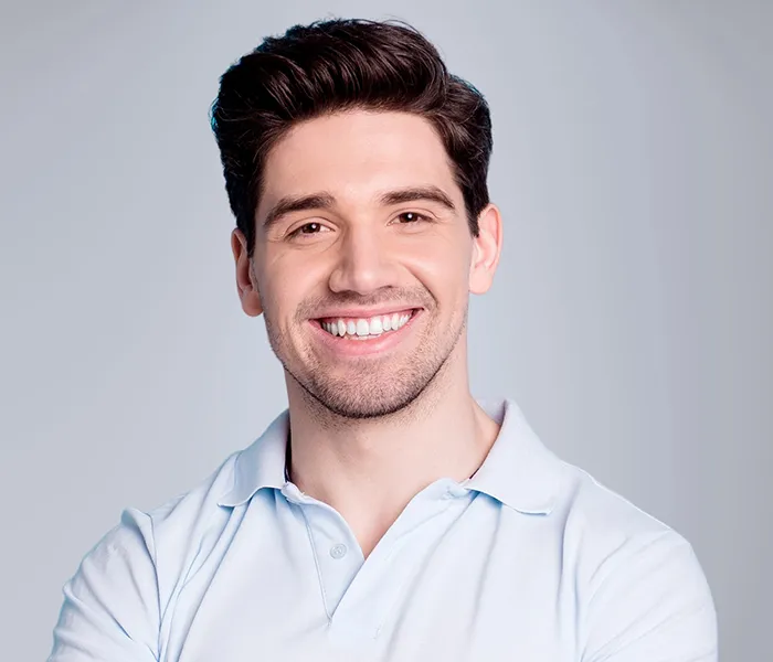 Veneers 1 Veneers - Smiling man showing confidence after care from emergency dentist in Bellingham.