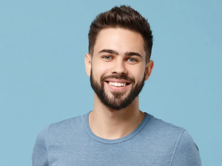 Veneers 2 Smiling man with healthy teeth after professional care at a family dentist in Bellingham.